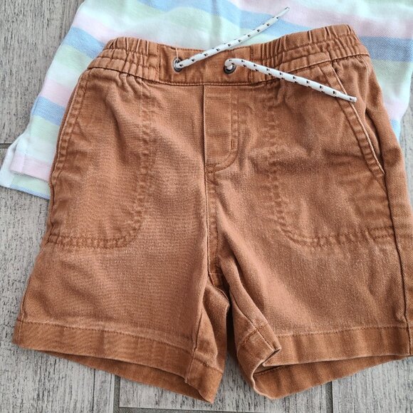 Janie and Jack Boys Polo Shirt & Shorts Set Pastel Stripe 18–24M / 2T - Picture 5 of 10